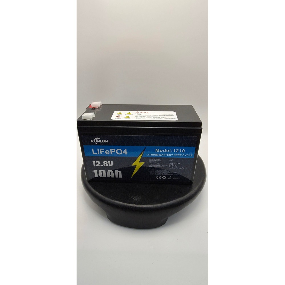 Kunlun LiFePO4 12.8V 10Ah Lithium Battery Deep Cycle Model 1210 Rechargeable